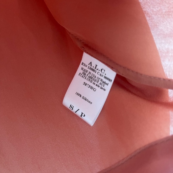 A.L.C. Gillian Silk Button Down Top Contemporary Modern Minimalist - Picture 4 of 7